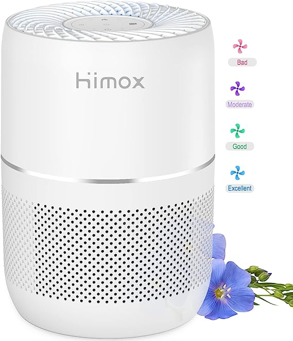Air Purifier for Home Smart Air Quality Sensor Air Purifier H13 HEPA Filter Smoke Allergies with Essential Oil Diffuser in Bedroom Quiet 20db Eliminate 99.99% Mold Odors Pet Dander Pollen Dust