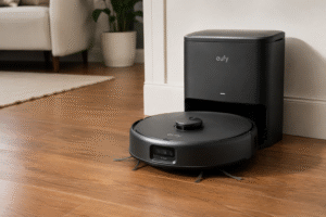Eufy robot vacuum with charging dock